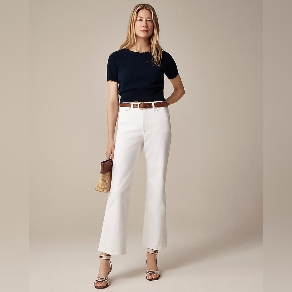 J. Crew Women's White Straight Leg Jeans